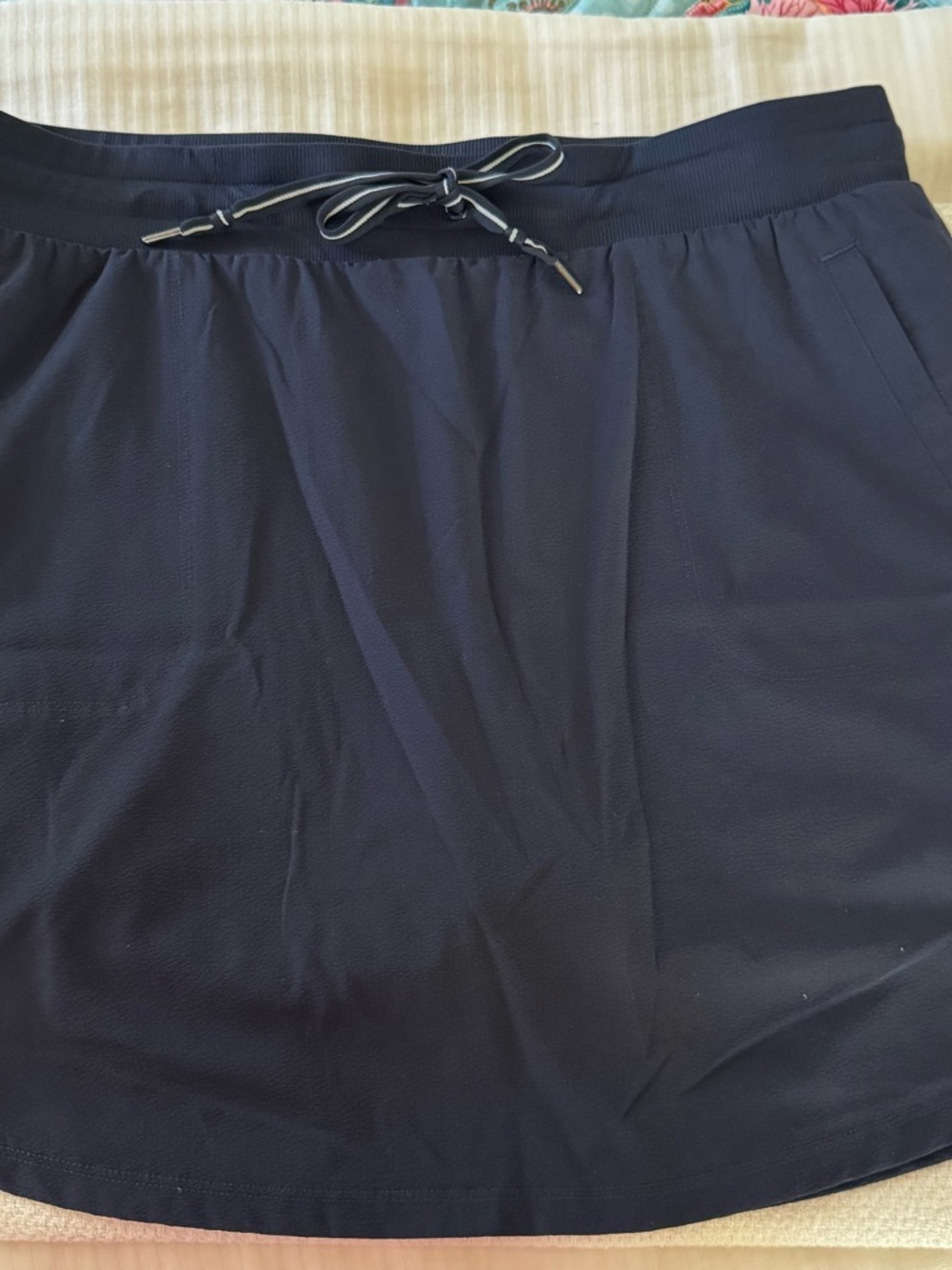 Talbots Navy Elastic Waist Skirt